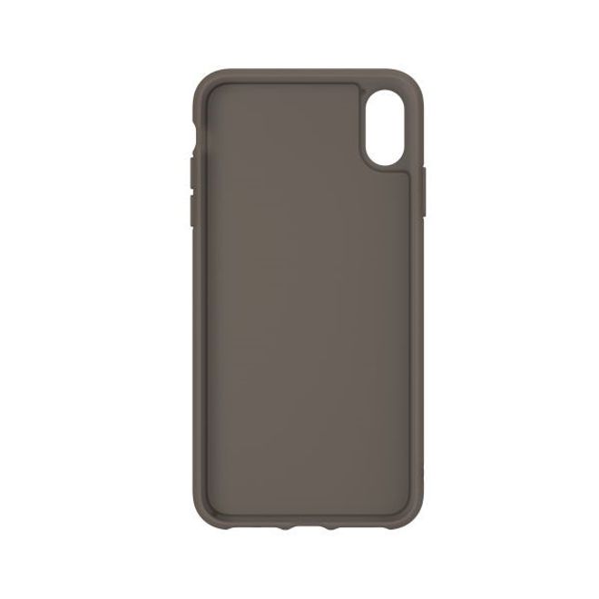Adidas - iPhone XS Max Hülle - PU Gumsole Backcover mit Logo und Streifen - schwarz/weiss