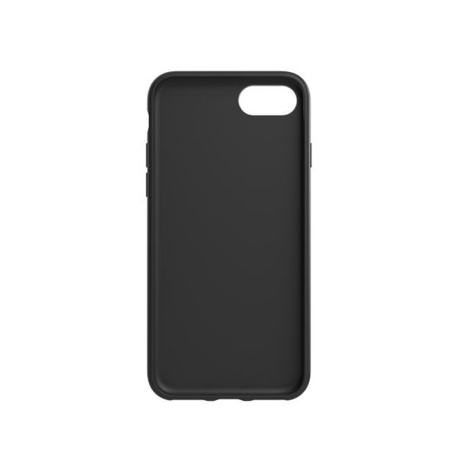 Adidas - iPhone SE (2022) / SE (2020) / 8 / 7 / 6S / 6 Hülle - PU Backcover mit Logo und Streifen - schwarz/weiss