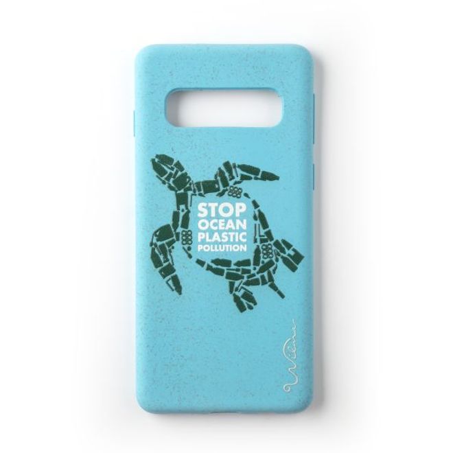 Wilma - Samsung Galaxy S10 Hülle - biologisch abbaubar - Stop Plastic Turtle - blau