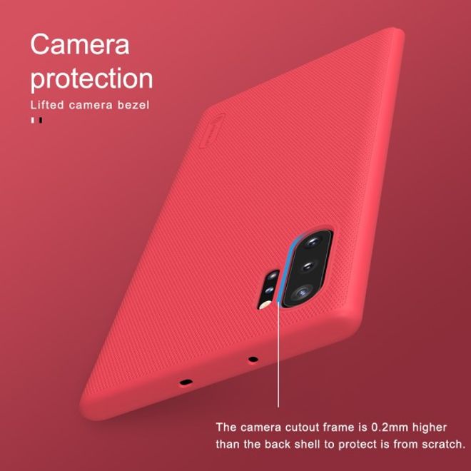 Nillkin - Samsung Galaxy Note 10+/Note 10+ 5G Hülle - Plastik Case - Super Frosted Shield Series - rot