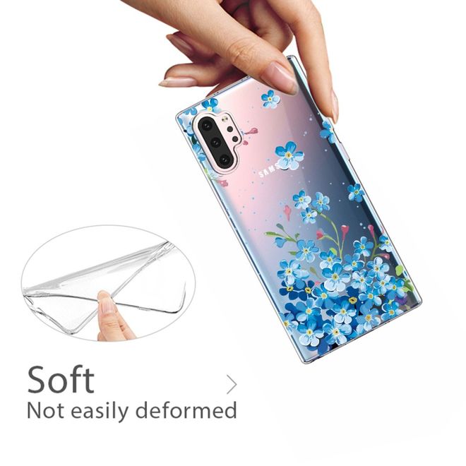 Samsung Galaxy Note 10+ / Note 10+ 5G Handyhülle - Softcase Image Plastik Series - blaue Blumen