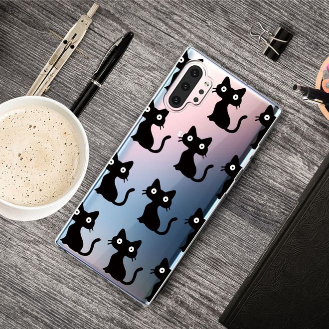 Samsung Galaxy Note 10+ / Note 10+ 5G Handyhülle - Softcase Image Plastik Series - schwarze Katze