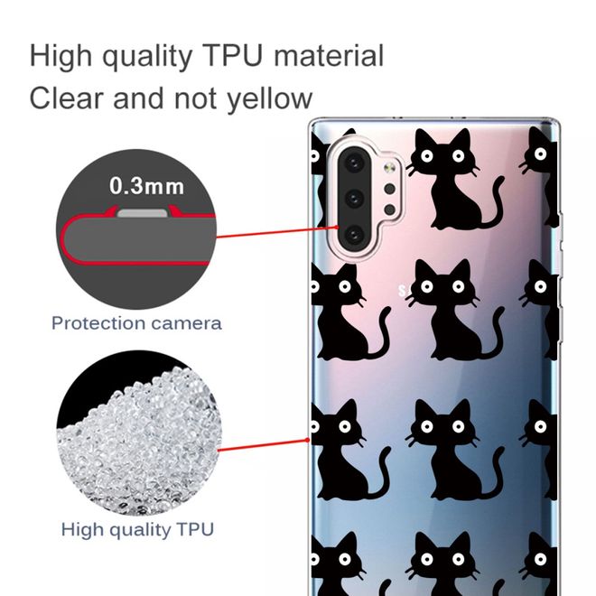 Samsung Galaxy Note 10+ / Note 10+ 5G Handyhülle - Softcase Image Plastik Series - schwarze Katze