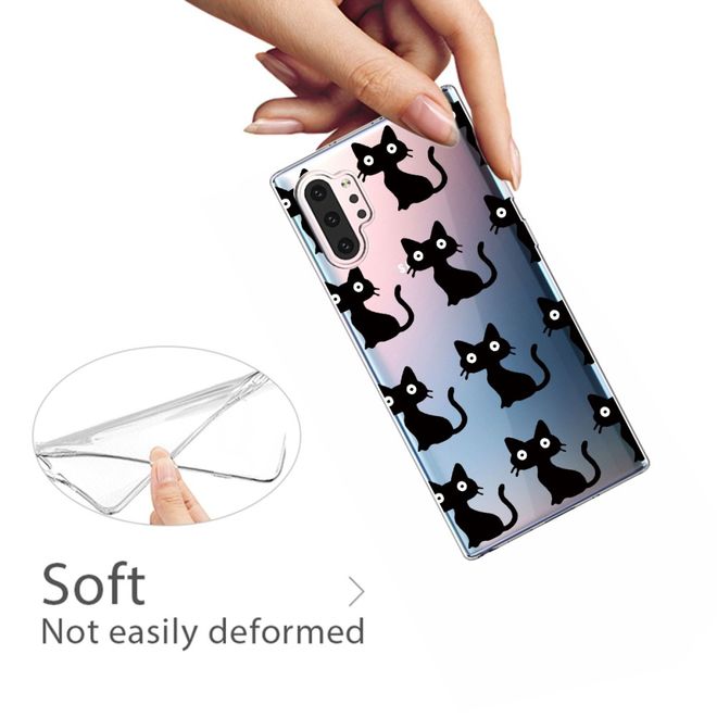 Samsung Galaxy Note 10+ / Note 10+ 5G Handyhülle - Softcase Image Plastik Series - schwarze Katze