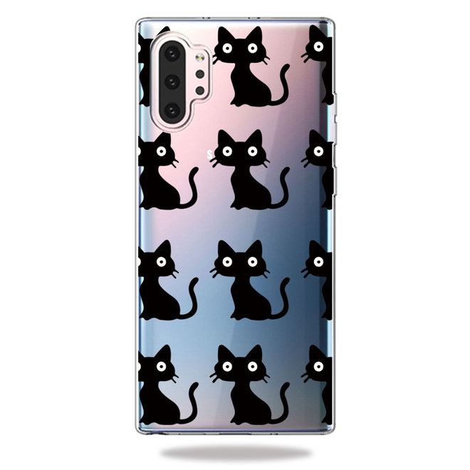 Samsung Galaxy Note 10+ / Note 10+ 5G Handyhülle - Softcase Image Plastik Series - schwarze Katze