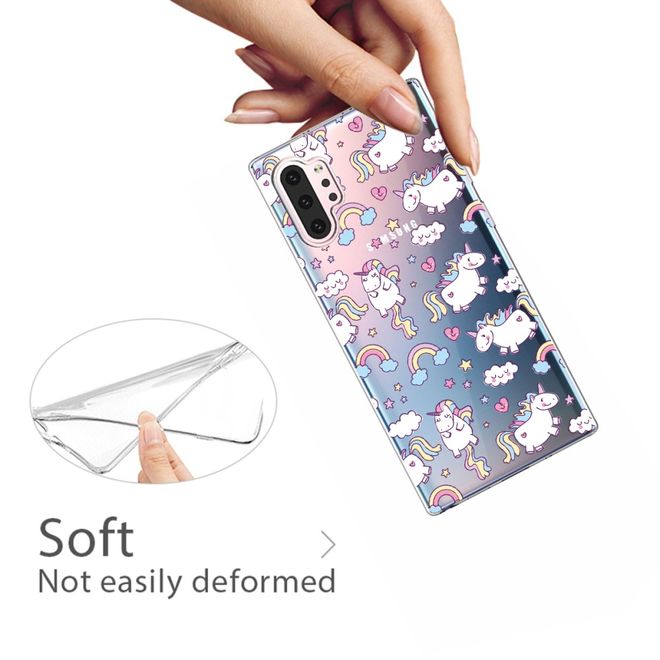 Samsung Galaxy Note 10+ / Note 10+ 5G Handyhülle - Softcase Image Plastik Series - Einhorn und Regenbogen