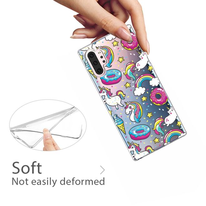 Samsung Galaxy Note 10+ / Note 10+ 5G Handyhülle - Softcase Image Plastik Series - Einhorn und Donuts