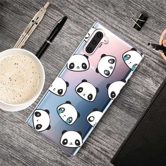 Samsung Galaxy Note 10 Handyhülle - Softcase Image Plastik Series - Panda Emojis
