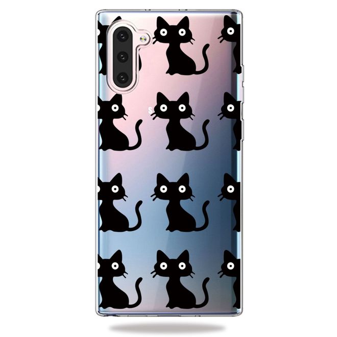 Samsung Galaxy Note 10 Handyhülle - Softcase Image Plastik Series - schwarze Katze
