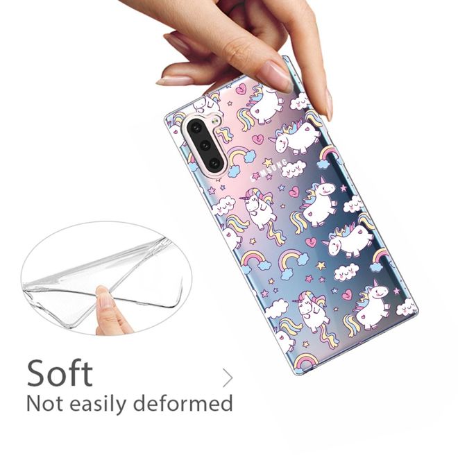 Samsung Galaxy Note 10 Handyhülle - Softcase Image Plastik Series - Einhorn und Regenbogen