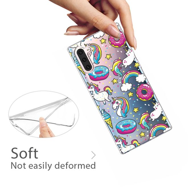 Samsung Galaxy Note 10 Handyhülle - Softcase Image Plastik Series - Einhorn und Donuts