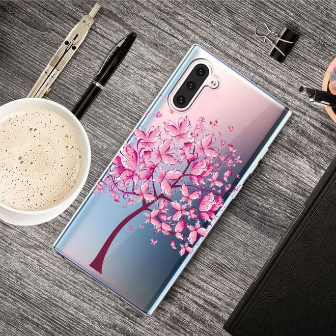 Samsung Galaxy Note 10 Handyhülle - Softcase Image Plastik Series - Baum mit Schmetterlingen