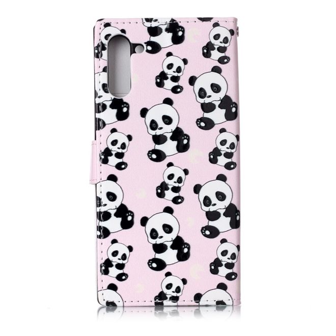 Samsung Galaxy Note 10 Handy Hülle - Leder Bookcover Image Series - Pandas