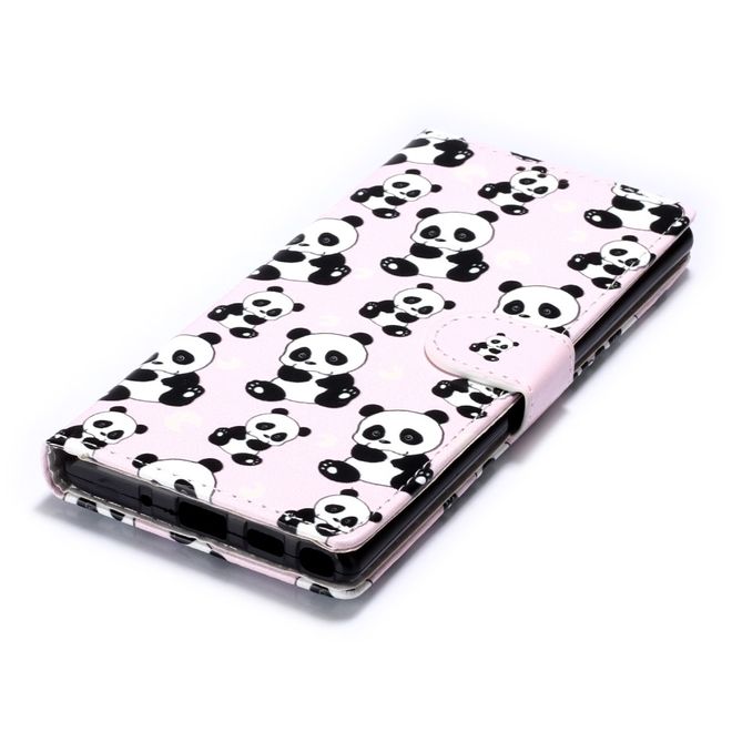 Samsung Galaxy Note 10 Handy Hülle - Leder Bookcover Image Series - Pandas