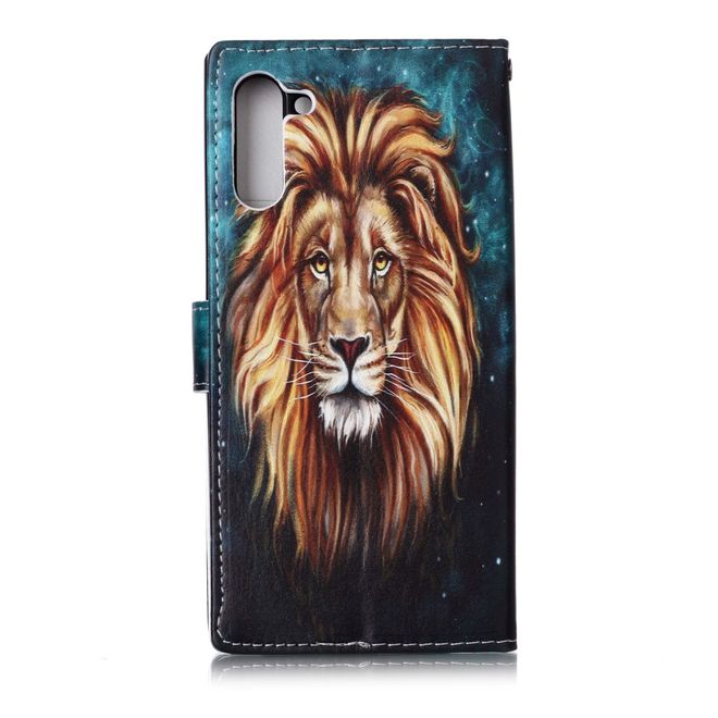 Samsung Galaxy Note 10 Handy Hülle - Leder Bookcover Image Series - Löwe