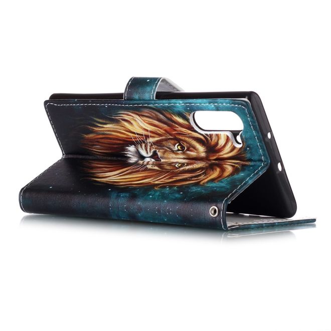 Samsung Galaxy Note 10 Handy Hülle - Leder Bookcover Image Series - Löwe