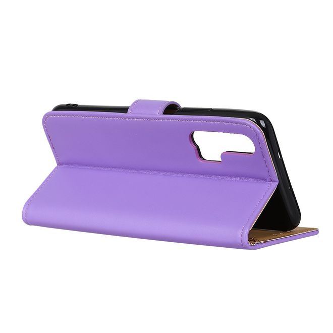 Huawei Honor 20 Pro Handy Hülle - Classic II Leder Bookcover Series - purpur