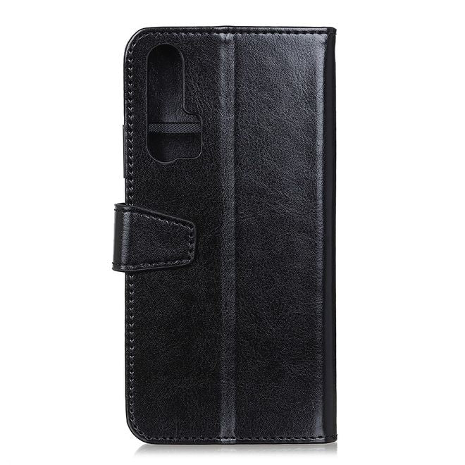 Huawei Honor 20 Pro Handyhülle - Crazy Horse Leder Bookcover Series - schwarz