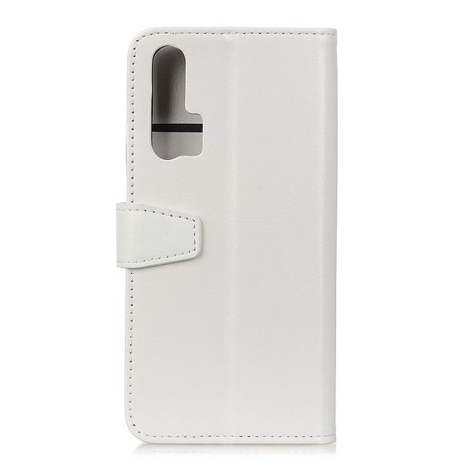 Huawei Honor 20 Pro Handyhülle - Crazy Horse Leder Bookcover Series - silber