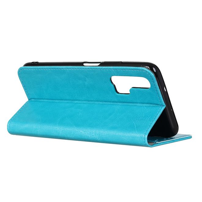 Huawei Honor 20 Pro Handyhülle - Crazy Horse Leder Bookcover Series - blau