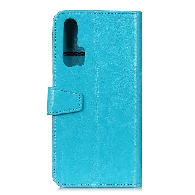 Huawei Honor 20 Pro Handyhülle - Crazy Horse Leder Bookcover Series - blau