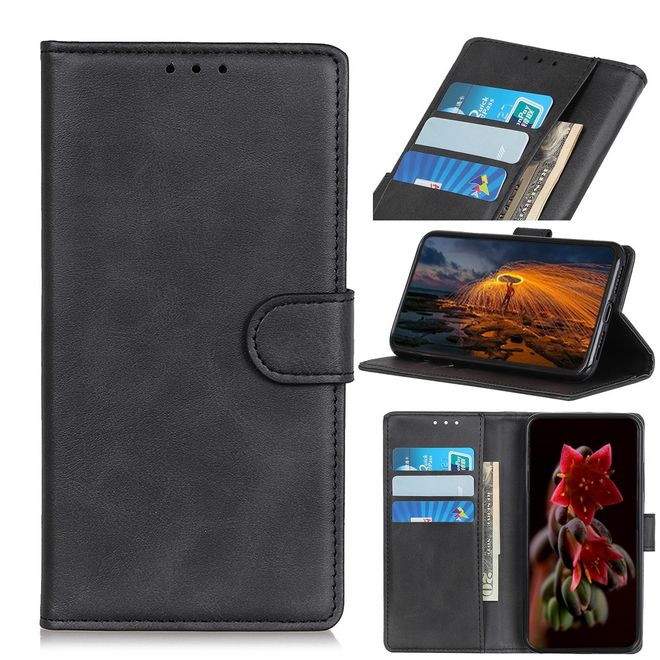 Xiaomi Mi 9 Lite Handy Hülle - Classic IV Leder Bookcover Series - schwarz