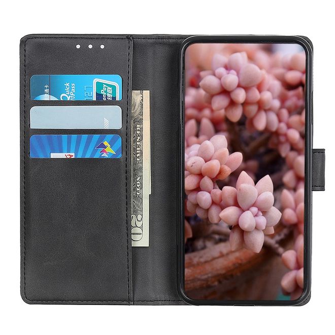 Xiaomi Mi A3 Handy Hülle - Classic IV Leder Bookcover Series - schwarz