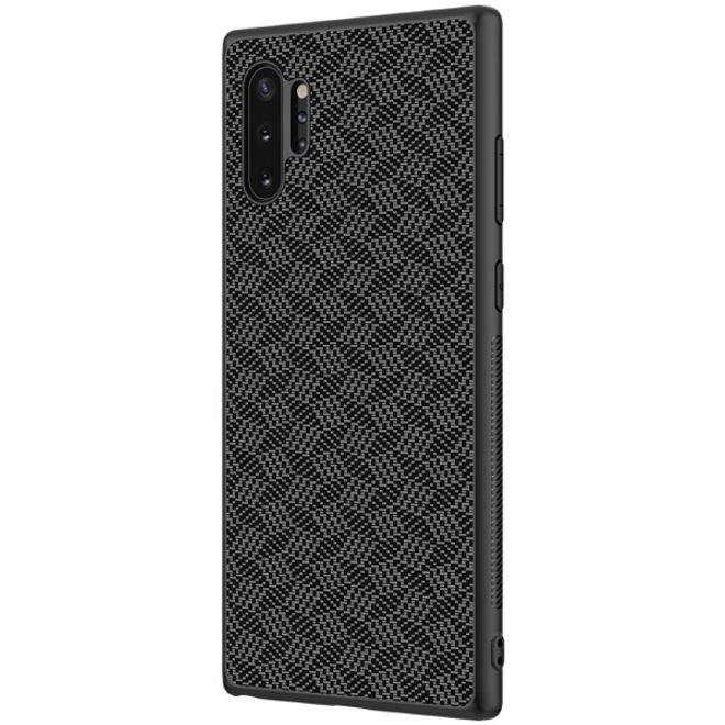 Nillkin - Samsung Galaxy Note 10+/Note 10+ 5G Handy Case - Hülle aus Plastik/Carbon - Synthetic Fiber Series - Plaid schwarz