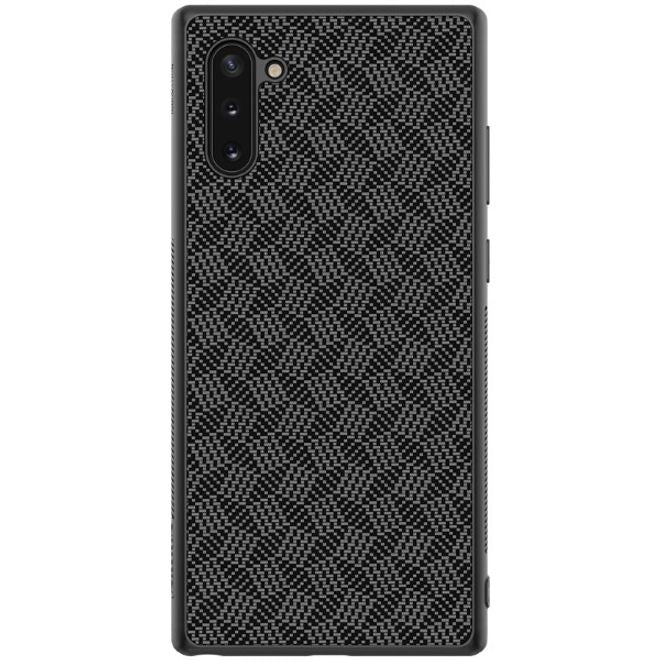 Nillkin - Samsung Galaxy Note 10 Handy Case - Hülle aus Plastik/Carbon - Synthetic Fiber Series - Plaid schwarz