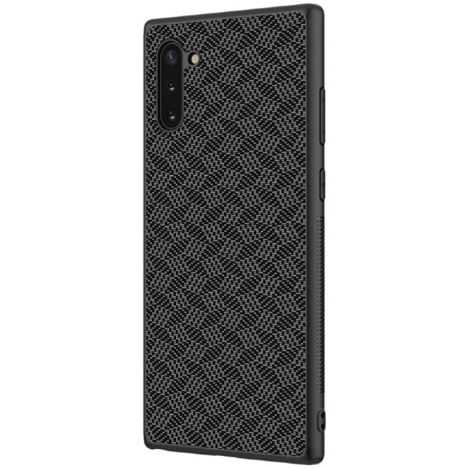 Nillkin - Samsung Galaxy Note 10 Handy Case - Hülle aus Plastik/Carbon - Synthetic Fiber Series - Plaid schwarz