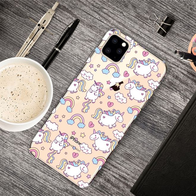 Coque pour iPhone 11 Pro - Série Image Plastic - Licorne et Arc-en-ciel