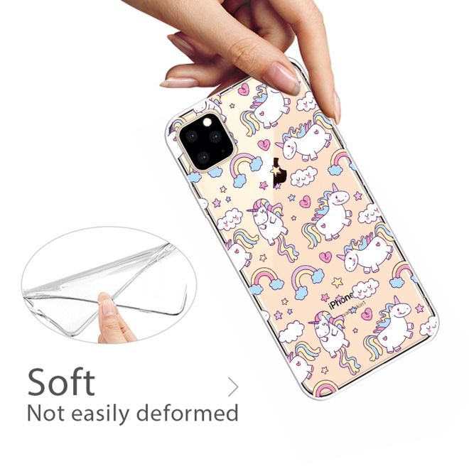 Coque pour iPhone 11 Pro - Série Image Plastic - Licorne et Arc-en-ciel