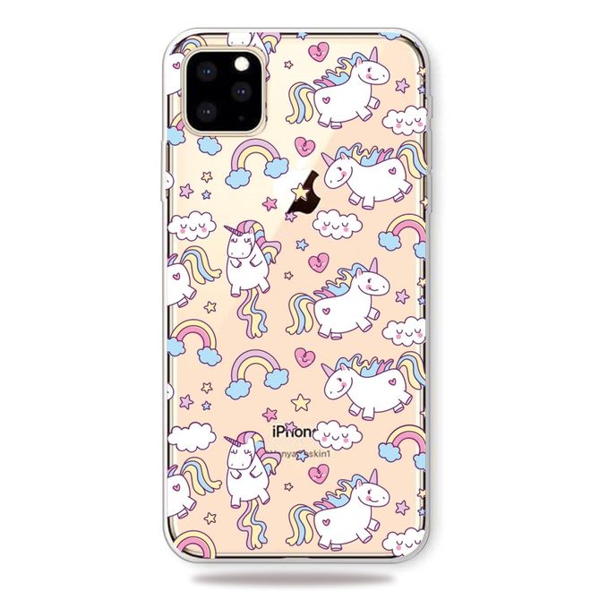 Coque pour iPhone 11 Pro - Série Image Plastic - Licorne et Arc-en-ciel