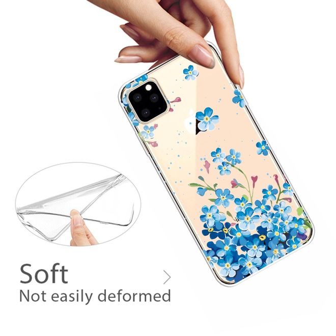 iPhone 11 Pro Max Handyhülle - Softcase Image Plastik Series - blaue Blumen