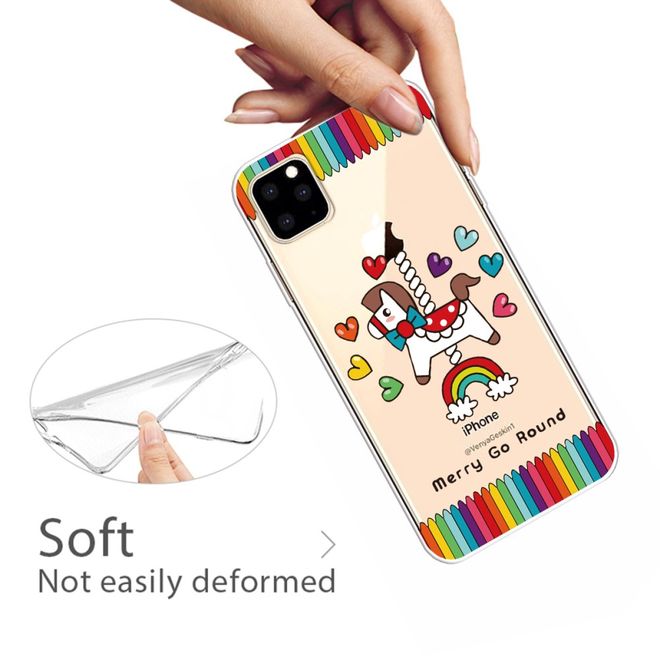 Coque pour iPhone 11 Pro Max - Série Image Plastic - Motif Cheval et Cœurs