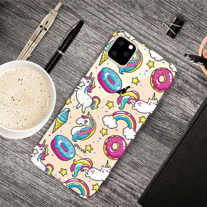 Coque pour iPhone 11 Pro Max - Série Image Plastic - Licorne et Donut
