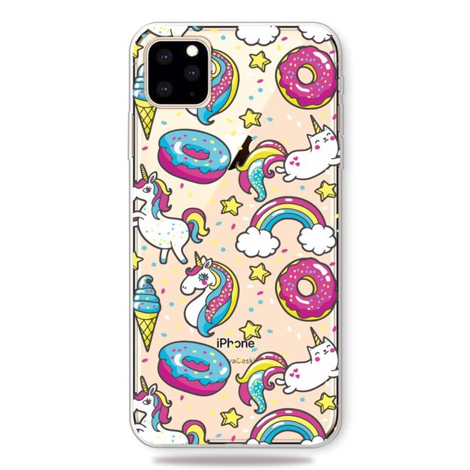 Coque pour iPhone 11 Pro Max - Série Image Plastic - Licorne et Donut