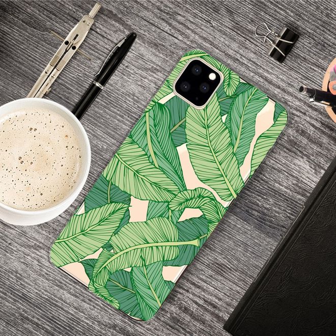 Coque pour iPhone 11 Pro Max - Série Softcase Image Plastic - Motif Feuilles