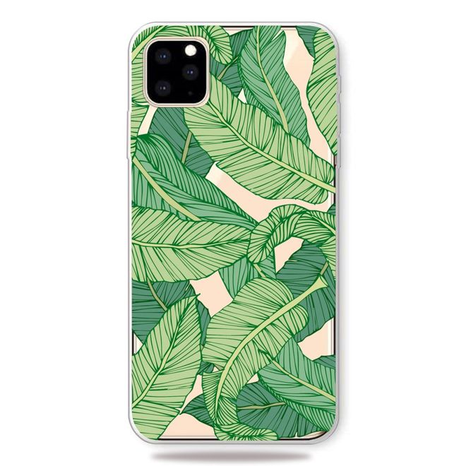 Coque pour iPhone 11 Pro Max - Série Softcase Image Plastic - Motif Feuilles