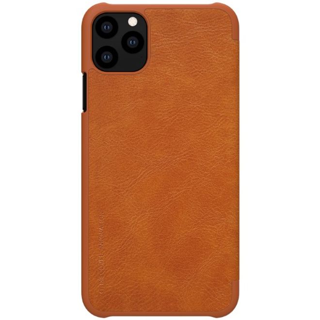 Nillkin - iPhone 11 Pro Max Hülle - Leder Book Case - Qin Series - braun