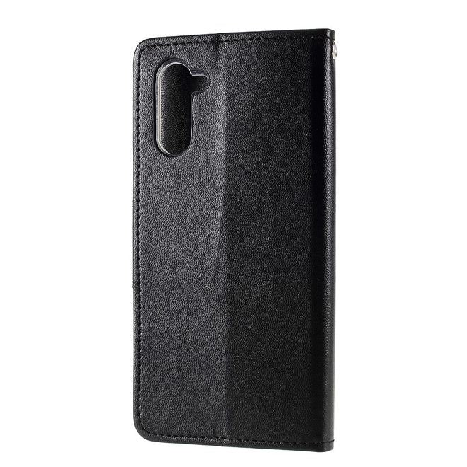 Goospery - Samsung Galaxy Note 10 Hülle - Leder Bookcover - Bravo Diary Series - schwarz