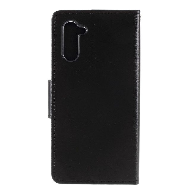 Goospery - Samsung Galaxy Note 10 Hülle - Leder Bookcover - Bravo Diary Series - schwarz