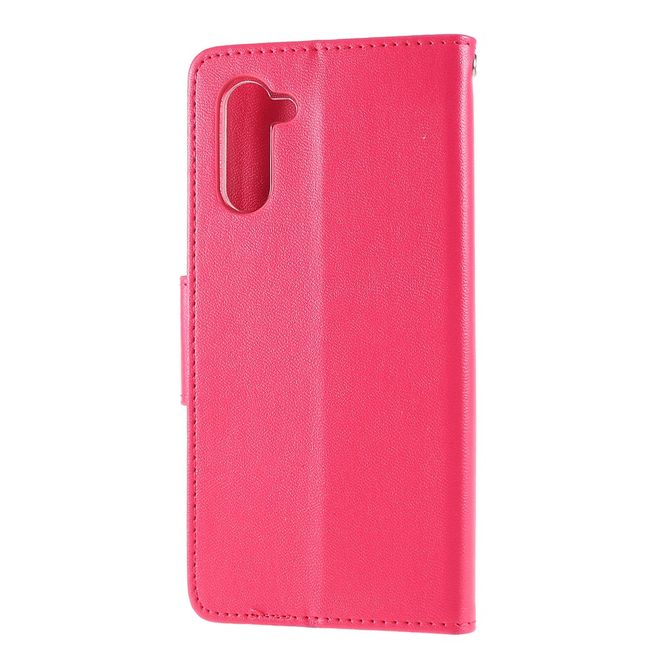 Goospery - Samsung Galaxy Note 10 Hülle - Leder Bookcover - Bravo Diary Series - pink