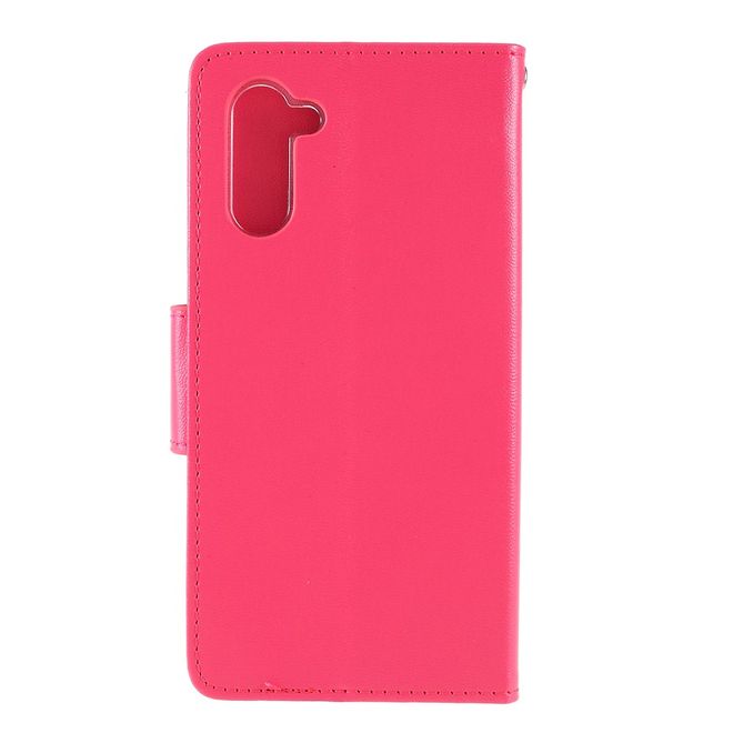 Goospery - Samsung Galaxy Note 10 Hülle - Leder Bookcover - Bravo Diary Series - pink