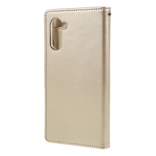 Goospery - Samsung Galaxy Note 10 Hülle - Leder Bookcover - Rich Diary Series - gold