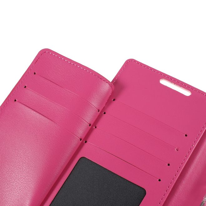 Goospery - Samsung Galaxy Note 10+ / Note 10+ 5G Hülle - Leder Bookcover - Rich Diary Series - rosa/pink