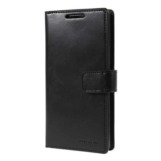 Goospery - Samsung Galaxy Note 10 Hülle - Leder Bookcover - Mansoor Diary Series - schwarz