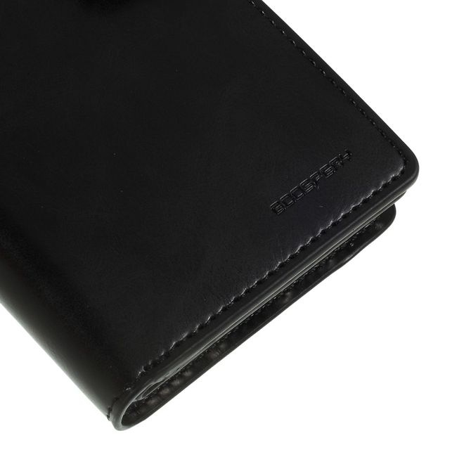 Goospery - Samsung Galaxy Note 10 Hülle - Leder Bookcover - Mansoor Diary Series - schwarz