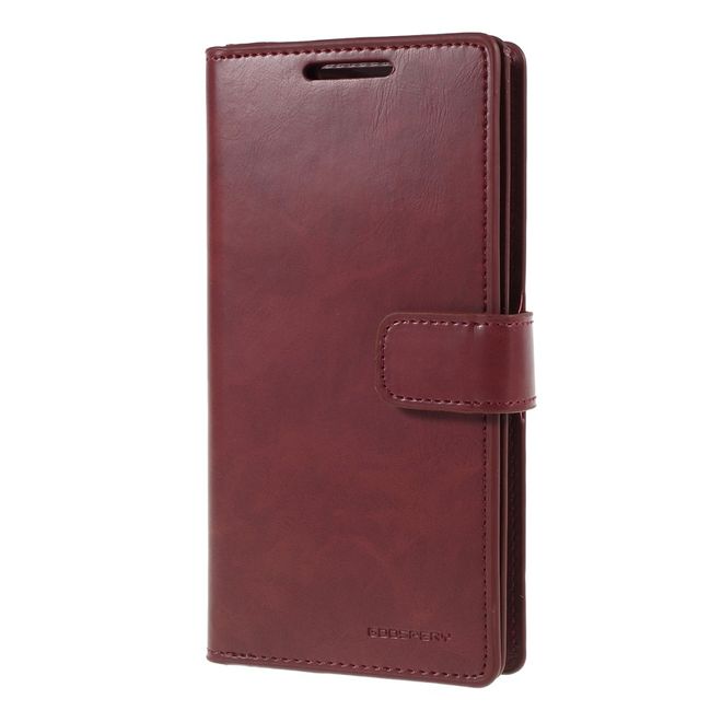 Goospery - Samsung Galaxy Note 10 Hülle - Leder Bookcover - Mansoor Diary Series - weinrot