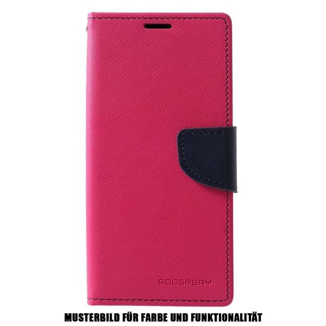 Goospery - iPhone 11 Pro Max Hülle - Handy Bookcover - Fancy Diary Series - pink/navy